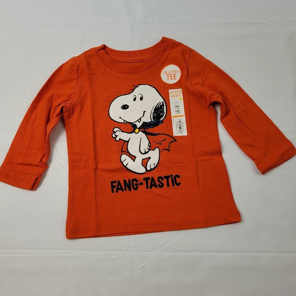 NWT Fang-tastic Snoopy Collectible Halloween Tee size 12M
